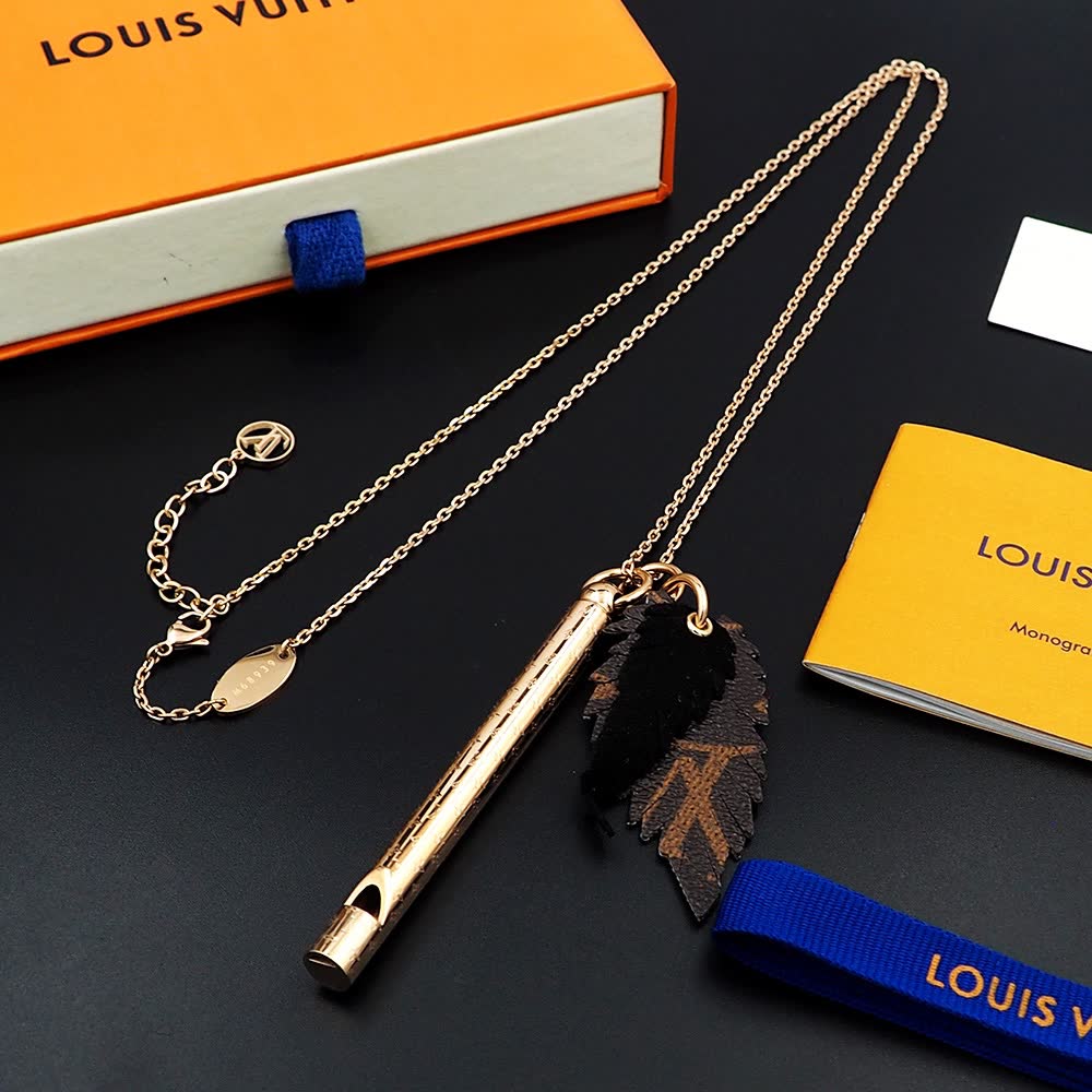 Louis Vuitton Whistle Leaf Pendant Necklace